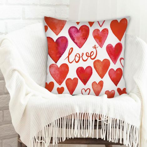 Housse de coussin carréeincolore pour la Saint-Valentin, la Fête des Mères et des Pères