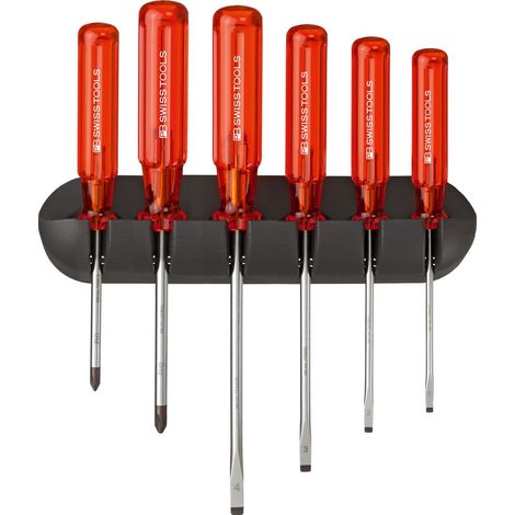 PB Swiss Tools Schraubendreher-Satz 6-teilig Schlitz PH im Wandhalter Classic (1/4)