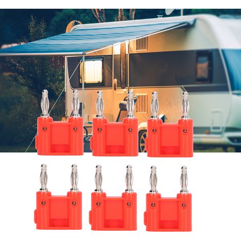 Paralleler Bananenstecker J.100454 mm, laternenförmig, lötfrei, 10er-Packung, rot (1/5)