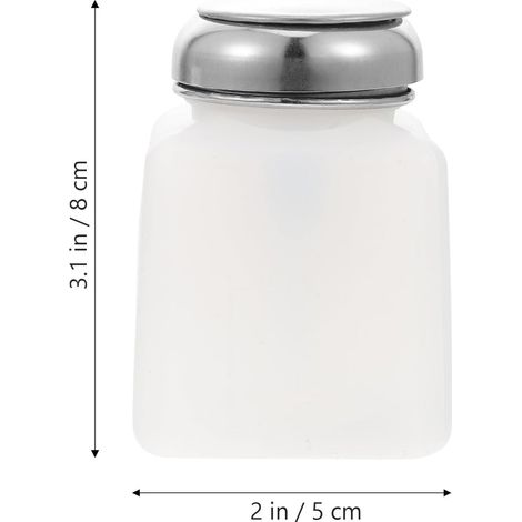 KOWOLL Flacon distributeur d'alcool antistatique de 100 ml avec pompe et bouchon verrouillable. Récipient en plastique rechargeable pour le soin des ongles et le démaquillage (1 unité). (1/5)