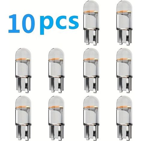 BelleRise - Lot de 10 – Nouveau modèle 2023 Ampoules LED W5W T10 pour éclairage intérieur de voiture (12 V) (1/5)