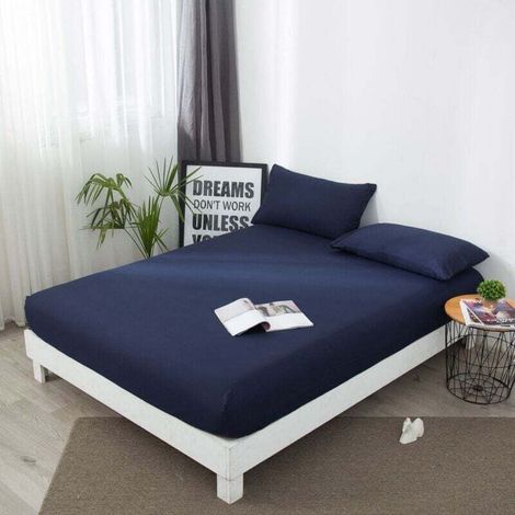 Alèse de matelas imperméable 200x200x30cm, sur-matelas respirant,Bleu