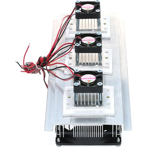 Ortviai Refroidisseur thermélectrique 180 W avec 3 ventilateurs, système de climatisation à semi-conducteurs pour petits espaces
