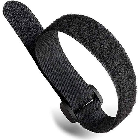 CSPARKV 5pcs - 25 x 500mm, Black - Cable Ties and Buckle, Scratch Cable, Scratch Cable Ties, Reusable Cable Ties, Reusable PC Cable Strap, Cable Organization, TV, Office