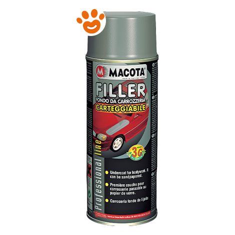 Macota Bomboletta Spray Filler Da Carrozzeria Fondo Acrilico Aggrappante GRIGIO CHIARO RAL 7042 400 ML (1/2)