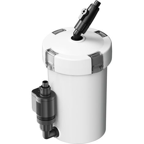 APEX HW-603B Filtre extérieur pour Aquarium, débit 400 l/h, avec 3 Étapes de Filtration, Matériaux et Pompe 6 W, Filtre Externe