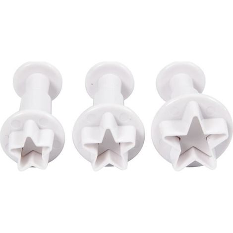 Emporte-pièces à poussoir - Étoile - 3 pcs - Plastique - Compatible lave-vaisselle