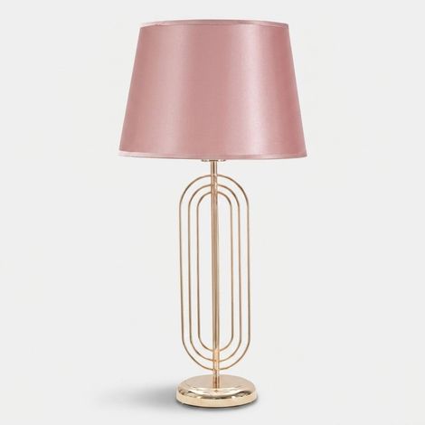 BigBuy Krista Lámpara de Mesa Rosa Glamour 64 cm (1/5)