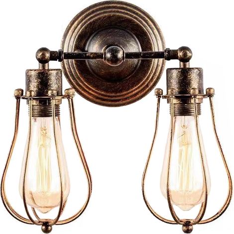 E27 Iron  Wall Sconces Aluminum Vintage Fashion Light Fixture Wall Mounted Lava Lamps Suitable for Bedroom, Corridor, Bar, Cafe, Bedside Lighting Device Sconce Exterior Light Fixtur