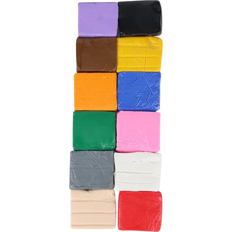 Lot de 12 couleurs de pâte polymère, argile à modeler manuelle DIY pour enfants, jeu éducatif créatif (1/5)