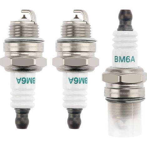 Pièces Bougies d'allumage BM6A, Tondeuse Bougie d'Allumage, Bougie d'allumage Borne Solide Remplacer BM6A / L7T, pour Tondeuse à Gazon Moteurs (1/4)