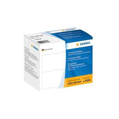 HERMA Frankieretikett 4318 130x40mm weiß 1.000 St./Pack.
