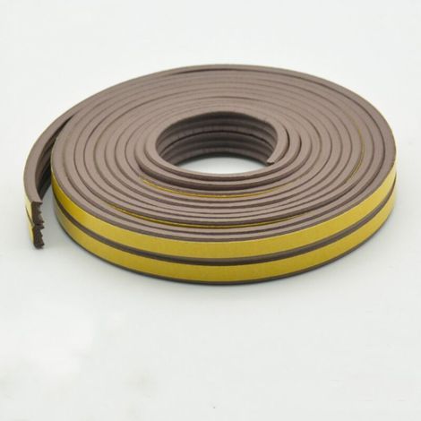 Ruban d'étanchéité pour porte et fenêtre, bande d'étanchéité anti-collision pour porte et fenêtre E-brown 6m (9 4mm écart d'étanchéité 2-4mm (1/5)