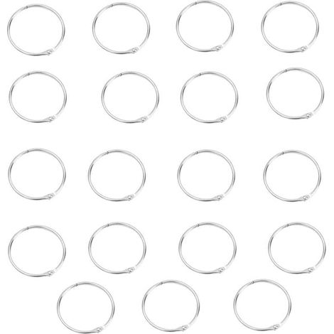 Lot de 20 crochets de rideau de douche en acier inoxydable - Argent, acier inoxydable, crochets à glissement facile (1/5)