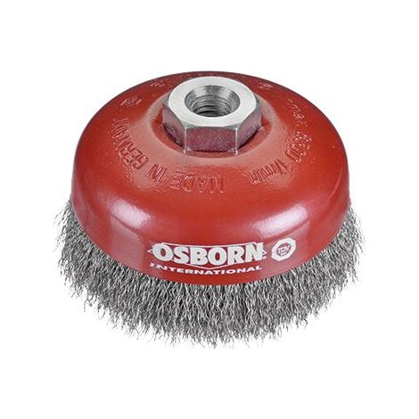 OSBORN - Brosse coupe, fil acier inox ondulé avec filetage ou alésage pour meuleuses d'angle. Diamètre 80mm - 6133630002 (1/3)