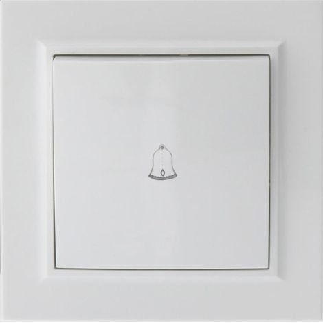 IluminaShop - Interruptor Empotrable Simple Pulsador Blanco Timbre Marco Incluido IP20 Serie wLine (1/3)