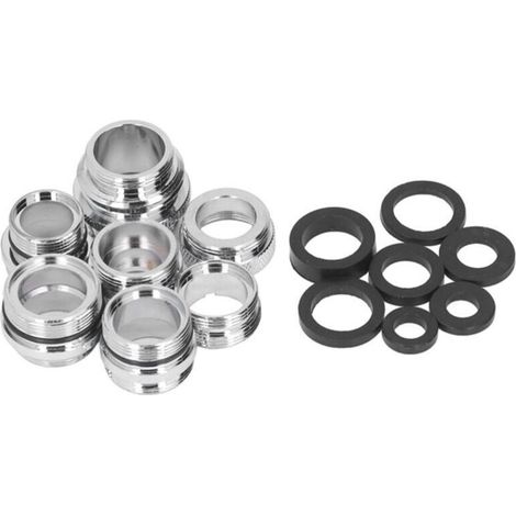 7-teiliges Wasserhahn-Adapterset, Messing-Stecker und -Buchse für Gartenschlauch, Küchenspüle, Wasserfilter, Standardschlauch (1/4)