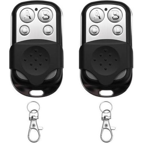 2 Pièces Telecommande Universelle Portail 433.92 MHz Bip Portail Universelle Sans Fil Compatible télécommande garage Code Fixe Rolling Code à 4 Boutons pour Porte de Garage et Voiture (1/5)