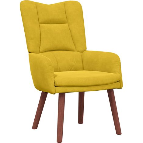 Fauteuil relax Fauteuil Jaune 63 x 67 x 94 cm Velours (1/5)