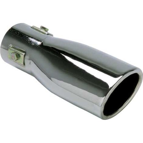 Sortie Echappement Ovale -Chrome- Int 52 - Ext 60x80 - L 180