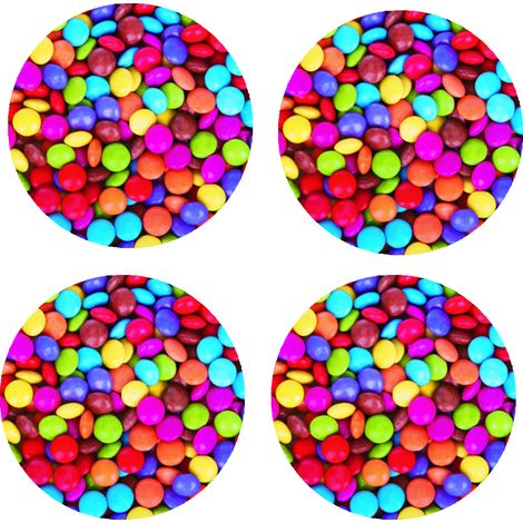 Set de 4 dessous de verres Bonbons by Cbkreation