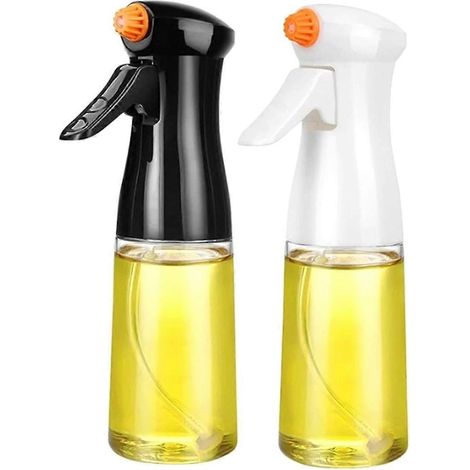 Lot de 2 flacons pulvérisateurs rechargeables pour huile et huile d'olive, en plastique, 200 ml, pour vinaigre, barbecue.-AquaForge (1/5)