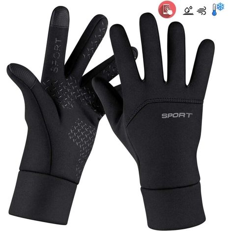 Gants d'hiver Écran Tactile Chauffants, Gants de Vélo Réfléchissants Homme et Femme pour Cyclisme, Gants de Sport Antidérapants pour Cyclisme Moto Escalade(XL) (1/5)