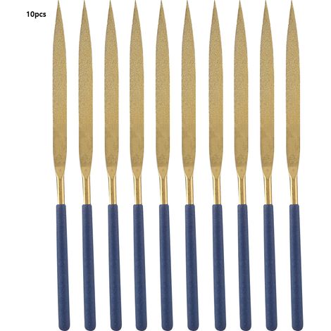 Ortviai Fichier demi-ronde diamant haute résistance 5 × 180 mm – Lot de 10 pièces pour métaux et bois (1/5)