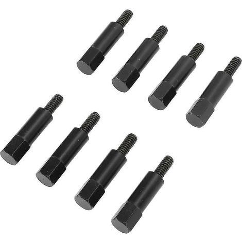 Jeu de 8 écrous et boulons de cache-culbuteurs pour moteurs SBC Small Block 283, 305, 327, 350, 383 et 400, revêtement en poudre noir. WHBYV (1/4)