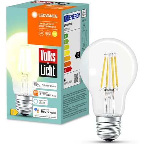 Ledvance Smart Bluetooth Classic A60 6W 230V E27 2700K dimmbar