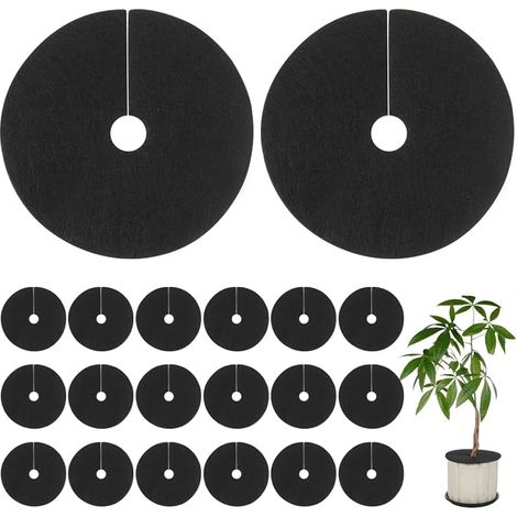 Disques De Paillage Non Tissé, 20 Protections pour Jeunes Plants (1/5)