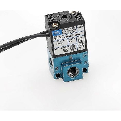 Électrovanne trois voies DC12V 35A pour systèmes turbocompressés, avec raccord de tuyauterie de 6 mm. (1/4)