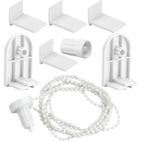 Kit de Réparation Facile à Utiliser en Pom pour Stores Enrouleurs Blanc Chaîne à Perles 2 Mètres pour Fenêtres de Bureau et Chambre (1/5)