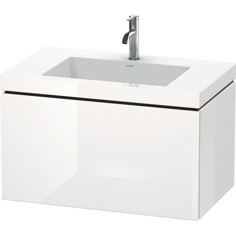 Mobile lavabo L-CUBE WT Vero Air 500x800x480mm senza foro rubinetto in cemento