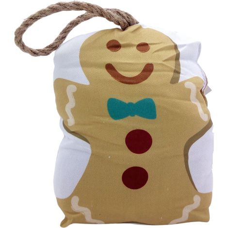 Türstopper Weihnachtsmotiv Türpuffer Stopper Winter Motiv mit Sisal Kordel - Lebkuchen