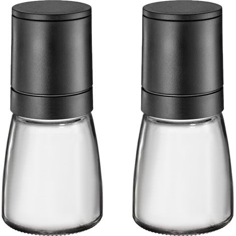 Lot de 2 moulins à poivre à mouture réglable par Black Pepper Grinder, savourez vos épices préférées en cuisine (1/5)