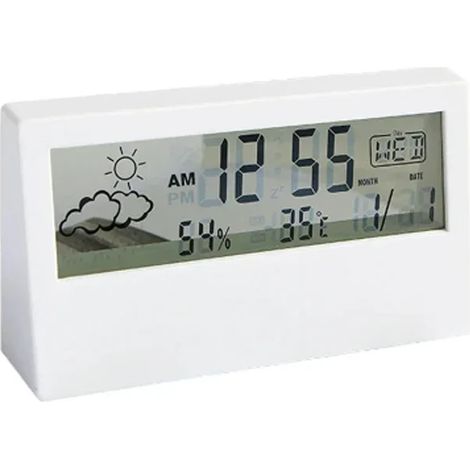 VIKEFON Thermomètre-hygromètre LED, station météo électronique avec alarme et thermomètre pour la maison (1/5)