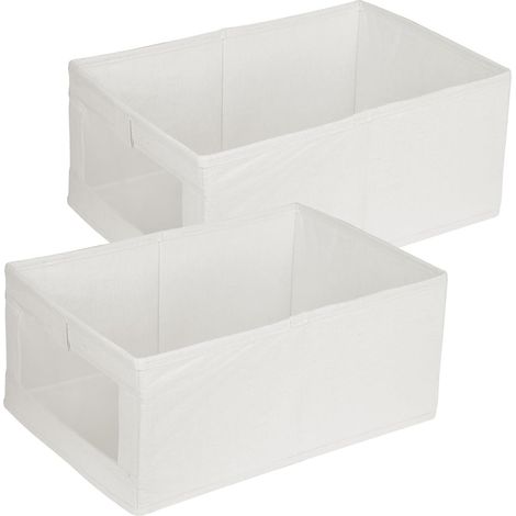 Lot de 2 Boite Rangement Tissu,Pliable Panier Rangement,Panier de Rangement (1/5)