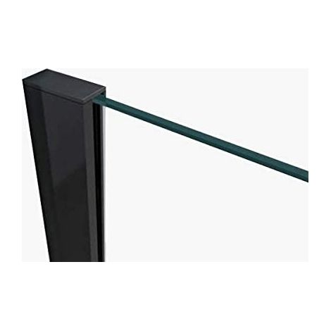 Verrière avec soubassement 2000x21x47 mm – Aluminium noir – Pour verre jusqu'à 10mm – Parfait pour constructions en verre – Buylando
