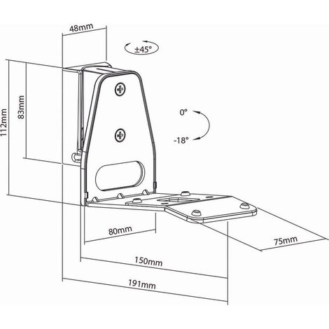 Nedis Lautsprecherhalter / Kompatibel mit: Sonos® Era300 / Wand / 5 kg / Neigung / Swivel / kippbar / drehbar / ABS / Metall / Weiss