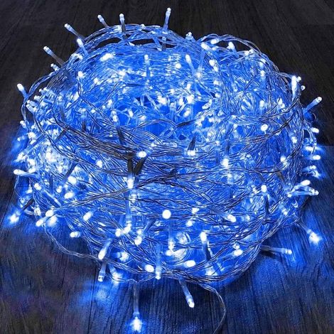 Guirlande Lumineuse Extérieure 20m 200 LED Bleu, 8 Modes, Mémoire et Étanche IP44, Idéale pour Mariage, Fête et Balcon (1/5)