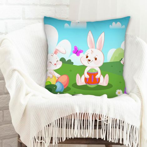 Housse de coussin carrée standard 45x45cm doux et respirant pour Noël, l'Action de grâce, anniversaire, la Fête des Mères (1/5)
