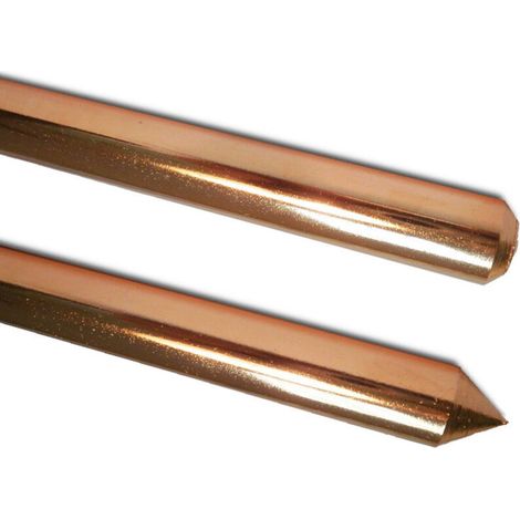 Clou en cuivre 1,5 m diamètre 13 mm – Pour mise à la terre – Connexion fiable et durable – Système de mise à la terre