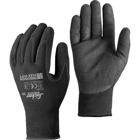 GUANTES PRECIS FLEX DUTY IZQ+DER NEGRO 1