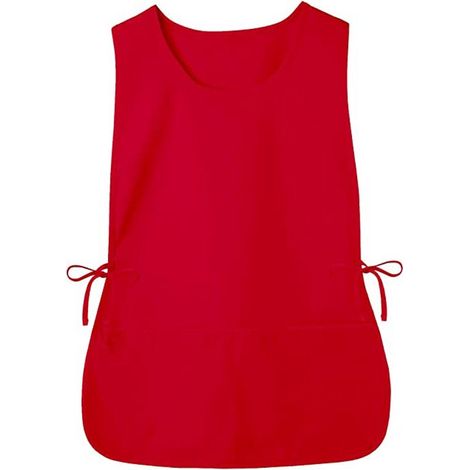 Grembiule a camicia, senza maniche da indossare sulla spalla, gilet da lavoro, grembiule riutilizzabile, rosso (1/5)