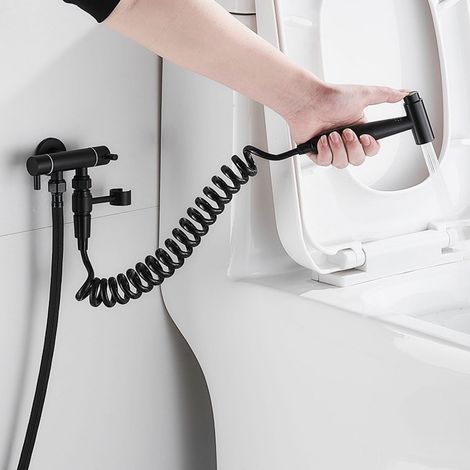 Bidet Portatif - Pulvérisateur À Main Pour Toilette - Tuyau De 1,5 M - Accessoire De Salle De Bains - 1 Pièce (1/5)
