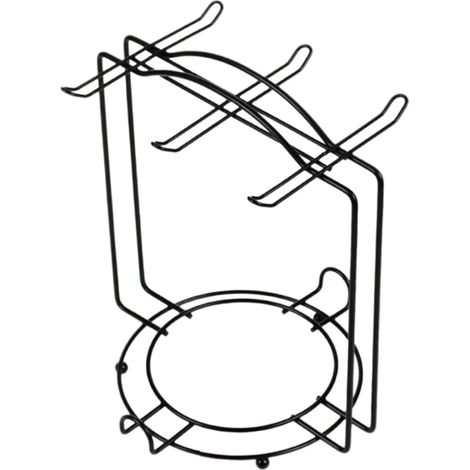 Kitchen Cup Rack Black Shelf for Cups and Plates Stable and