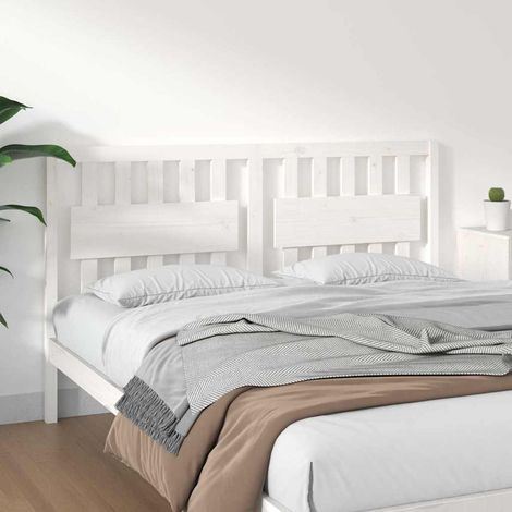 vidaXL Cabecero de cama madera maciza de pino blanco 165,5x4x100 cm (1/5)