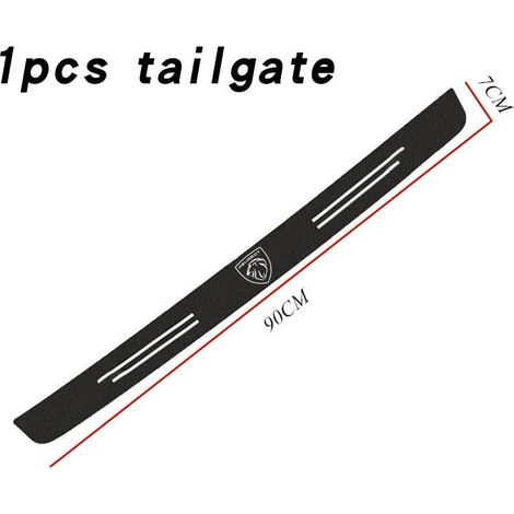 (1 pièce neuve pour Peugeot) Seuil de porte de voiture en fibre de carbone, protection anti-coups de pied et de rayures, compatible avec les modèles Peugeot 108, 406, 407, 206, 207, 208, 306 et 307. (1/4)