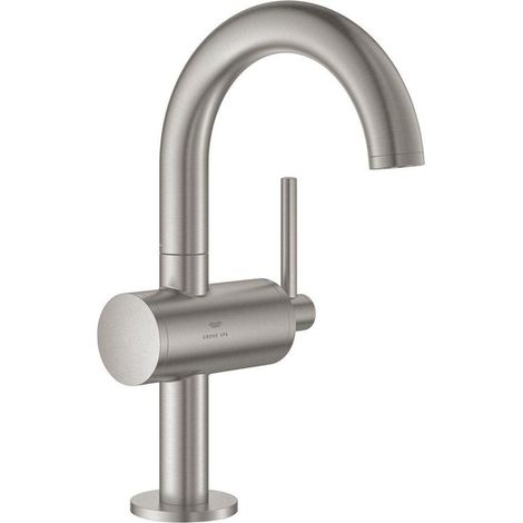 Robinet de lavabo monocommande Atrio 24363 M-Size supersteel (1/2)